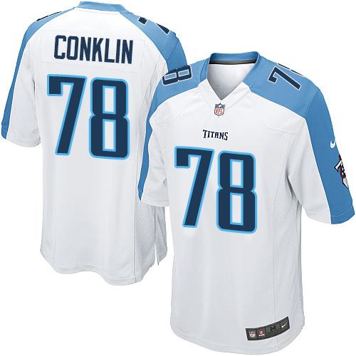 Nike Titans #78 Jack Conklin White Youth Stitched NFL Elite Jersey - Click Image to Close